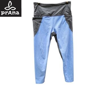 prAna Stefania 7/8 Yoga Leggings Size Small Blue/ Gray